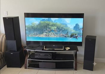 Complete 65" Sony 4K Smart TV + KEF & Velodyne Surround Sound Home Theater System – $800