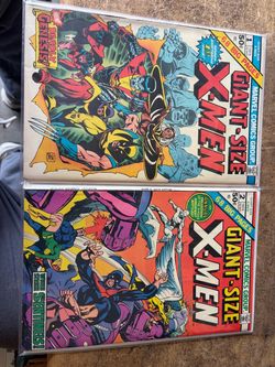 Marvel Comics Giant Size X-Men 1 and 2. Really Great shape.