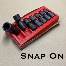 Snap On 7 pc 1/2"  SAE Flank Drive Shallow Impact Swivel Socket Set ((( $325 ))) ❗️$ave BIG ❗️