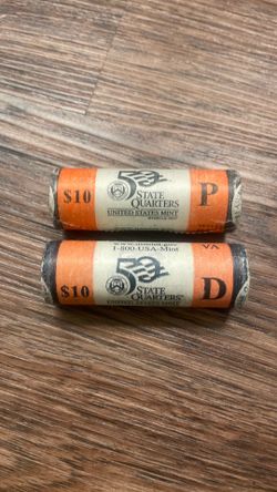 2 rolls of state quarters 2000 and 2001