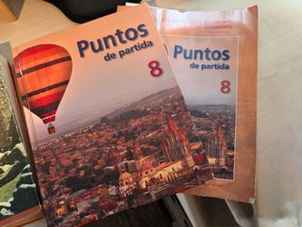 6 Spanish books Puntos de Partida 8th Edition Textbook with Supplementary Materials
