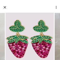 Berry Cute Drop Earrings By Bauble Bar