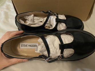 Steve Madden Lotti Mary Jane Black Loafers
