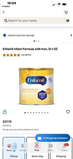 Baby formula