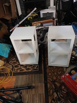 2 rolling shelf table