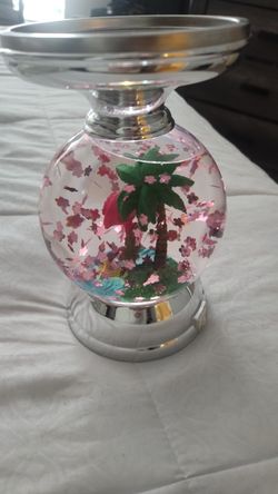 Bath And Body Works Flamingo 3 Wick Candle Holder 