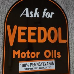 Veedol Tombstone Heavy 18 Gauge American Made Steel Sign