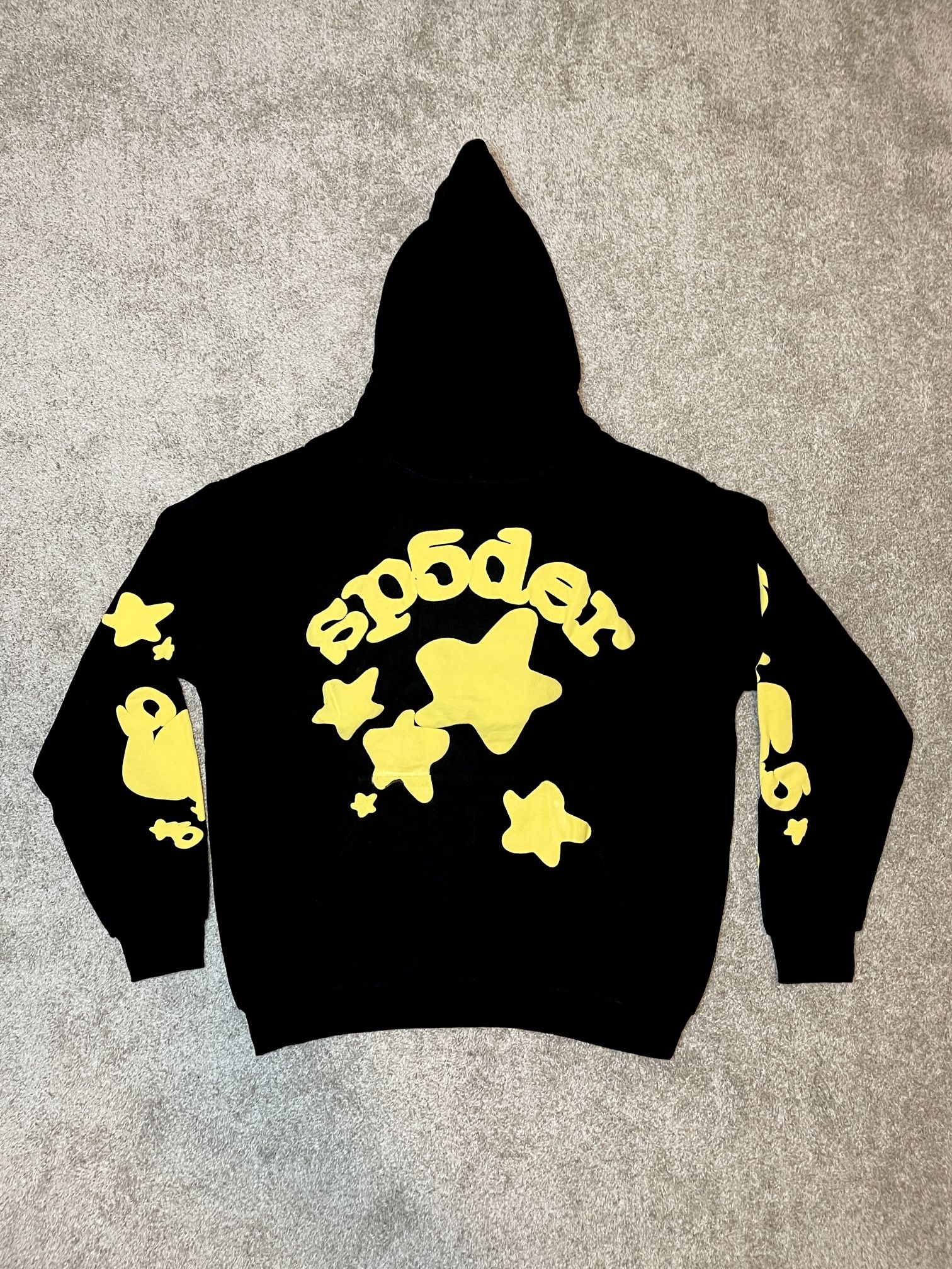 Sp5der Beluga Hoodie “Onyx/Yellow”
