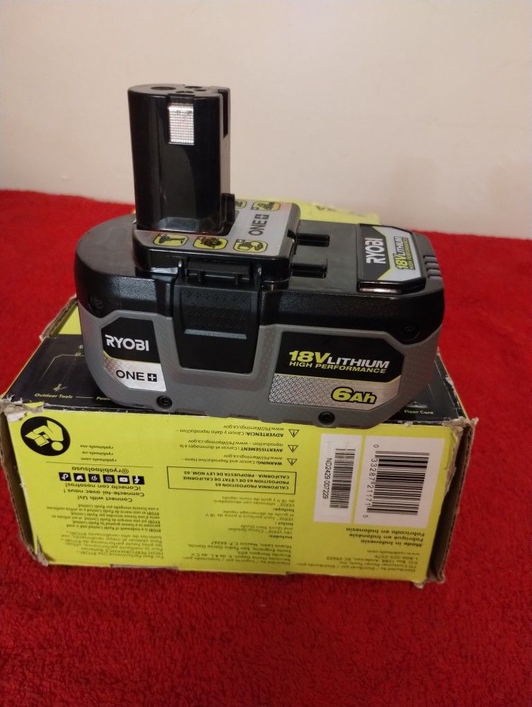 18 Volt 6ah Bateria Ryobi New $65