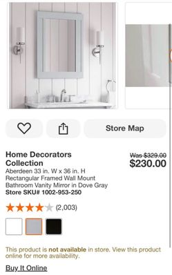 Home Decorators Collection Vanity Mirror Dove Gray