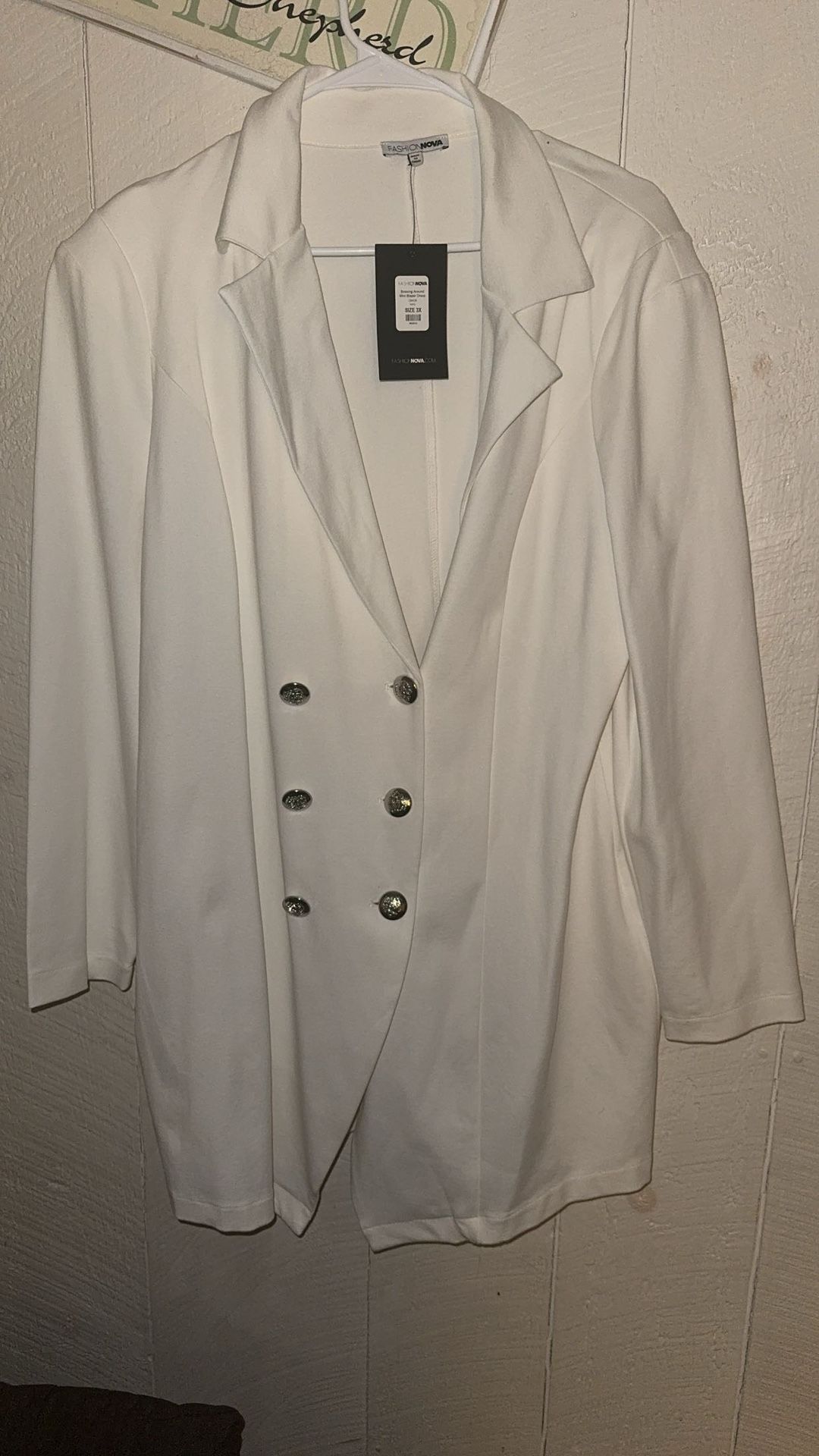 White Blazer Mini Dress