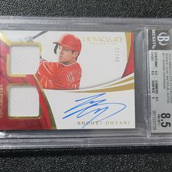 🔥Pop4 no higher BGS 8.5,10 on card Auto Rc Dual Patch Shohei Ohtani 2018 Panini Immaculate Collection