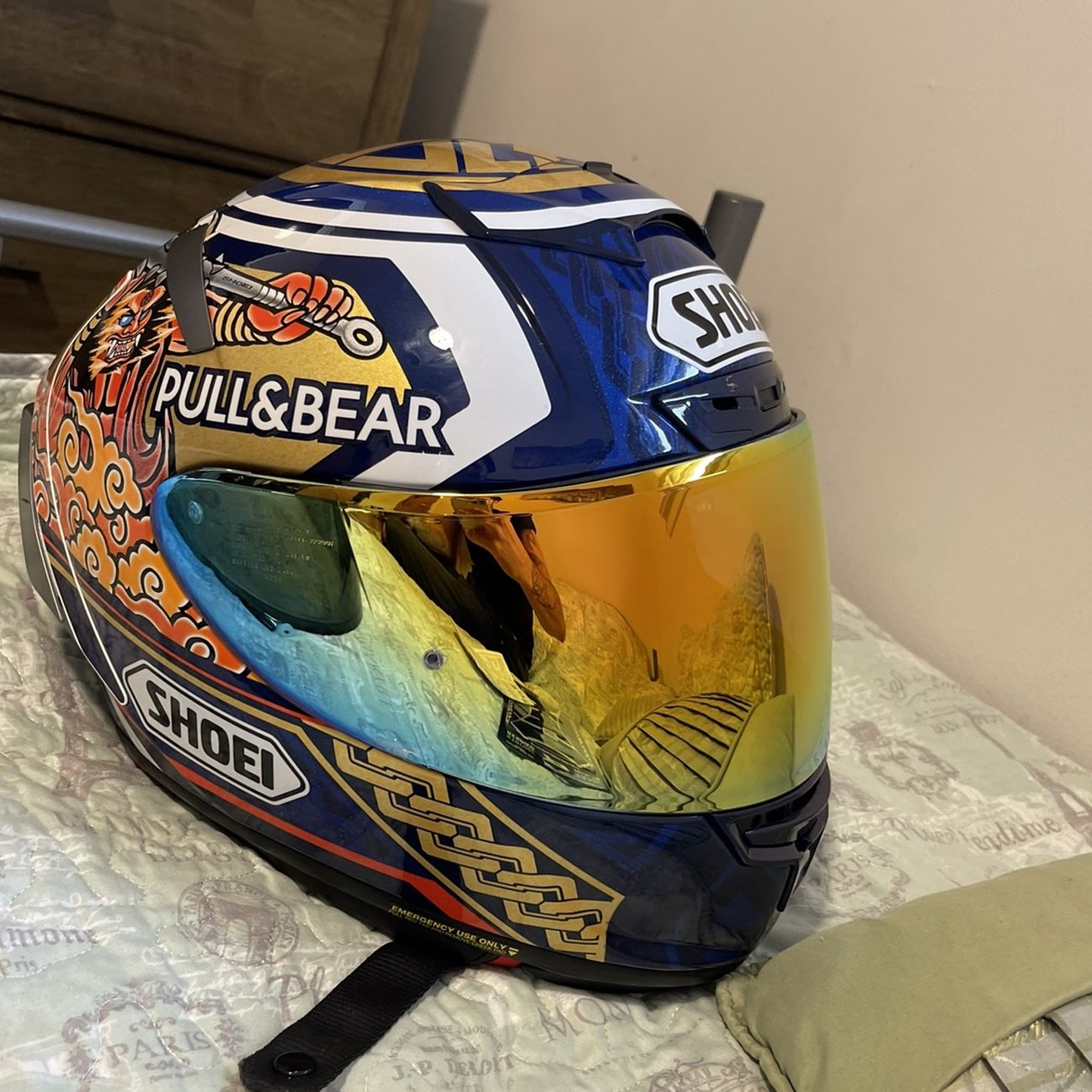 Shoei X-14 Marquez Motegi 3 With Tinted and Chrome Visor/ Sz M