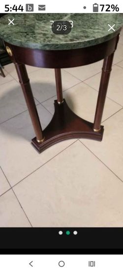 Mid 20th Century Regency Style Marble Pedestal Side Table