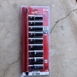 Milwaukee Shockwave 1/2 In. Drive 9 Piece Standard Socket Set