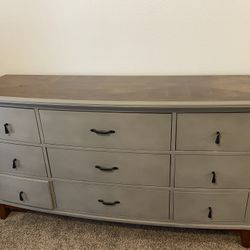 Grey Dresser And 2 Nightstands Set