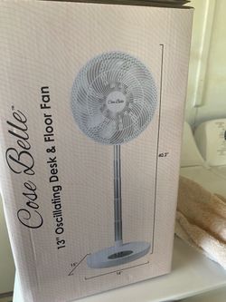 Cose Belle 13” oscillating desk and floor fan.