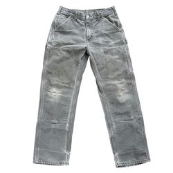 Vintage Carhartt Double Knee Pant Made in USA Size 30x30 Gravel