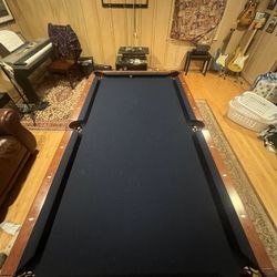 Brunswick 7’ Slate Blue with Balls , Rack And Cues 