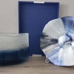 3 Blue Beautiful Home Decor Items