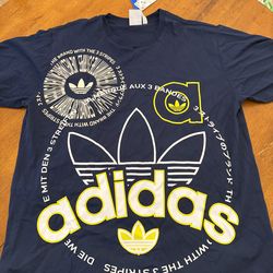 Adidas xxl multi logo tee new blue