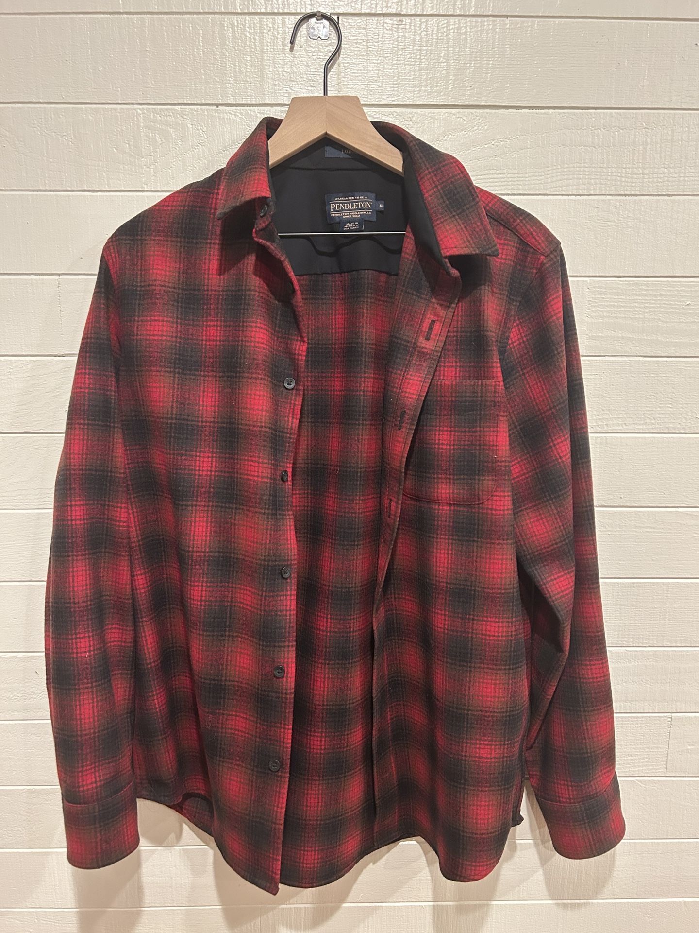 Pendleton Lodge Shirt Red Plaid Small