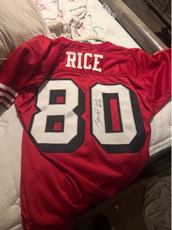 Jerry rice throw back signed