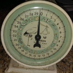 Antique Hanson Wicker Baby Scale