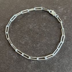 Lox & Chain - 925 Silver Core Bracelet - 19cm