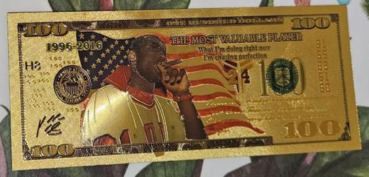 Kobe Bryant Collectible 24K Gold-Plated Banknote Commemorative Item
