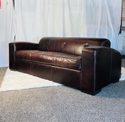 EQ3 Marcel Leather Sofa 3-Seater FREE DELIVERY