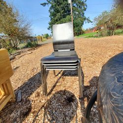 Black Stacking Chairs 