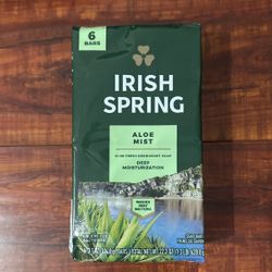 Irish Spring ALOE MIST Bar Soap: 6 Count