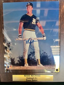 Mark McWire signed baseball picture