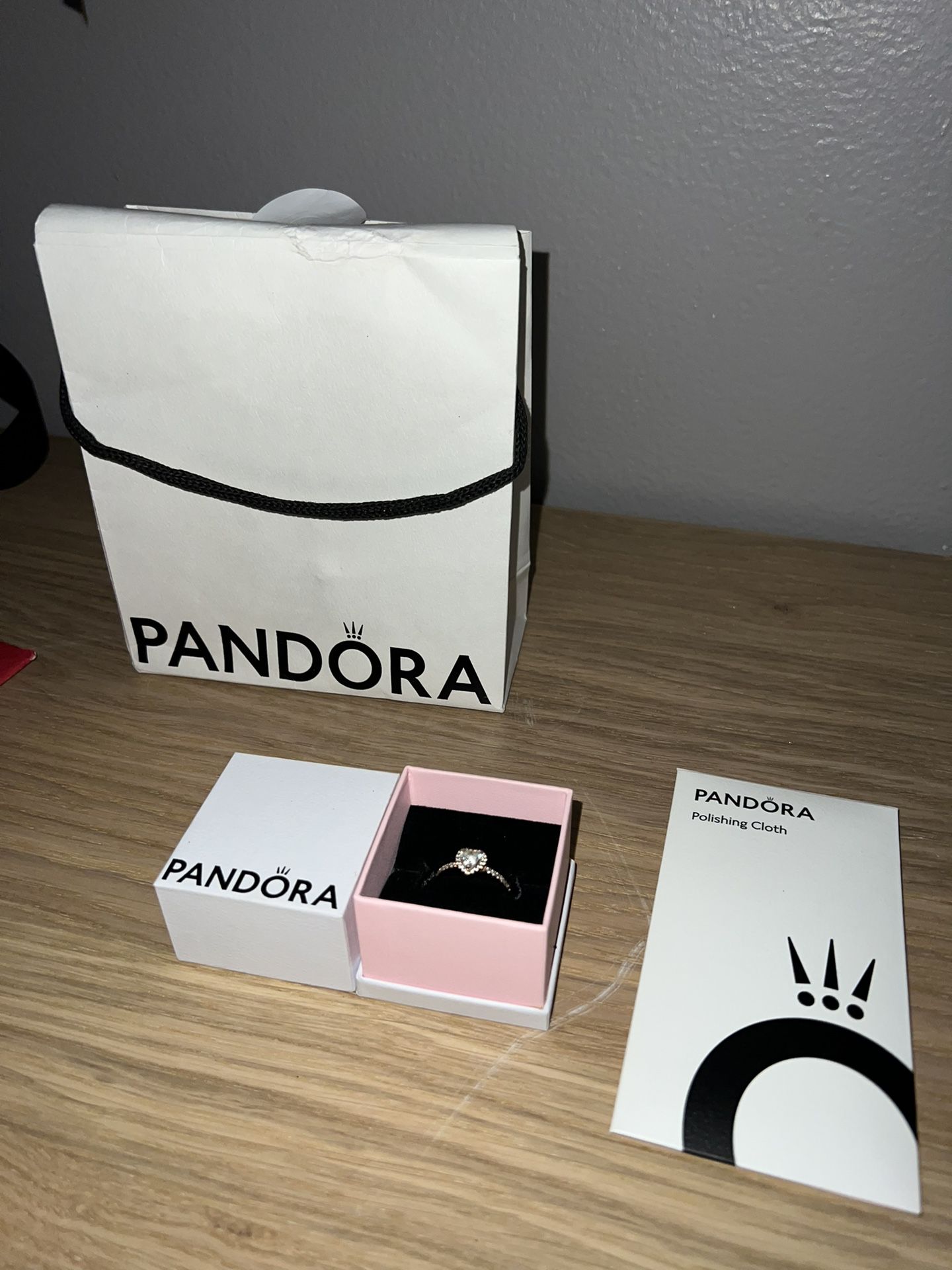 Rose Gold Pandora Ring (Size 6.5)