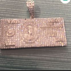 Ice Out Diamonds Stone 925 Silver  Pendants 