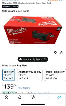 Milwaukee radio with Bluetooth