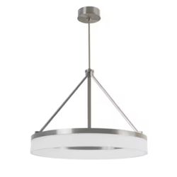 Origin 21 Lynnpark 1 -Light Brushed nickel Modern/contemporary Cylinder Integrated LED Large Hanging Pendant light