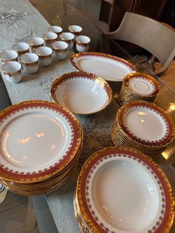 Gold plated authentic Val San lambert 62 pcs