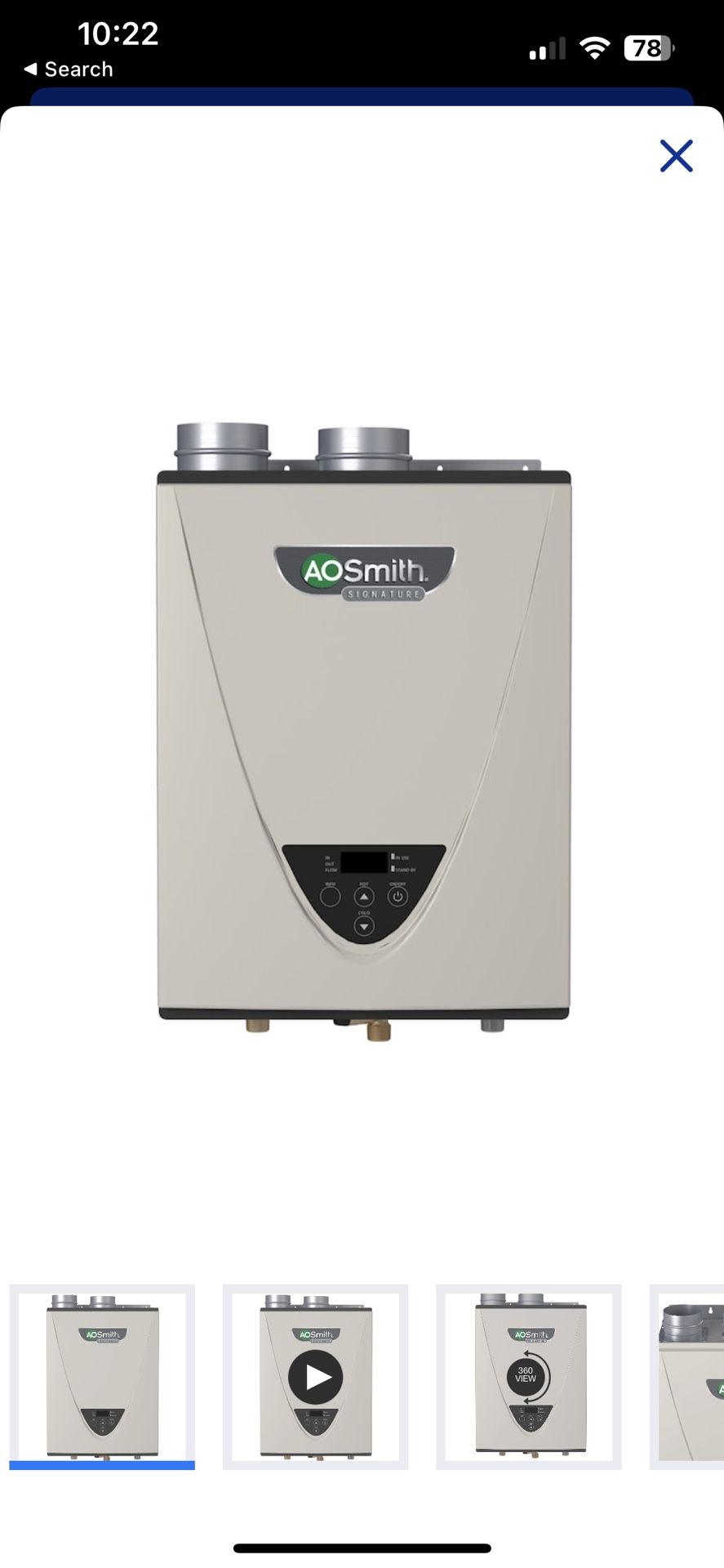 Smith Signature Series GPM 180000 BTU Indoor Natural Gas