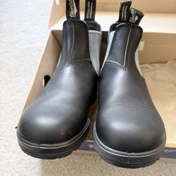 Blundstone Chelsea Boot- Black With Grey Elastic 