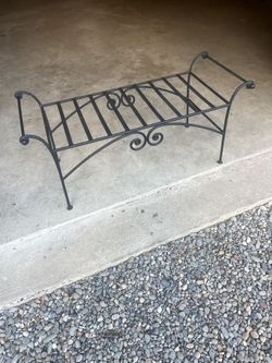 Wrought Iron Bench 
