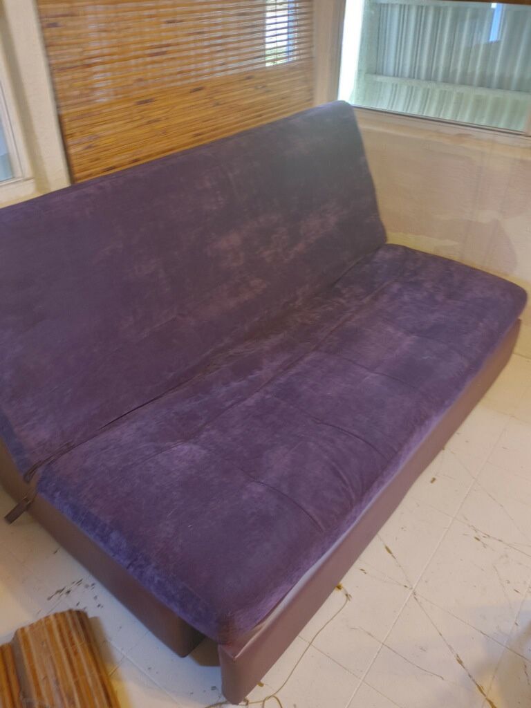 Plush Purple Futon