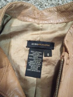 BCBG Max Azria Leather Jacket Size 8