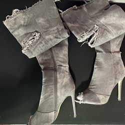 🔥 Thigh High Open Toe High Heel Boots!💋 These Are So Sexy And Amazing On!