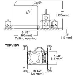 H750 6 in. Aluminum LED Recessed Lighting Housing for New Construction Ceiling, T24 Rated, Insulation Contact, Air-Tite