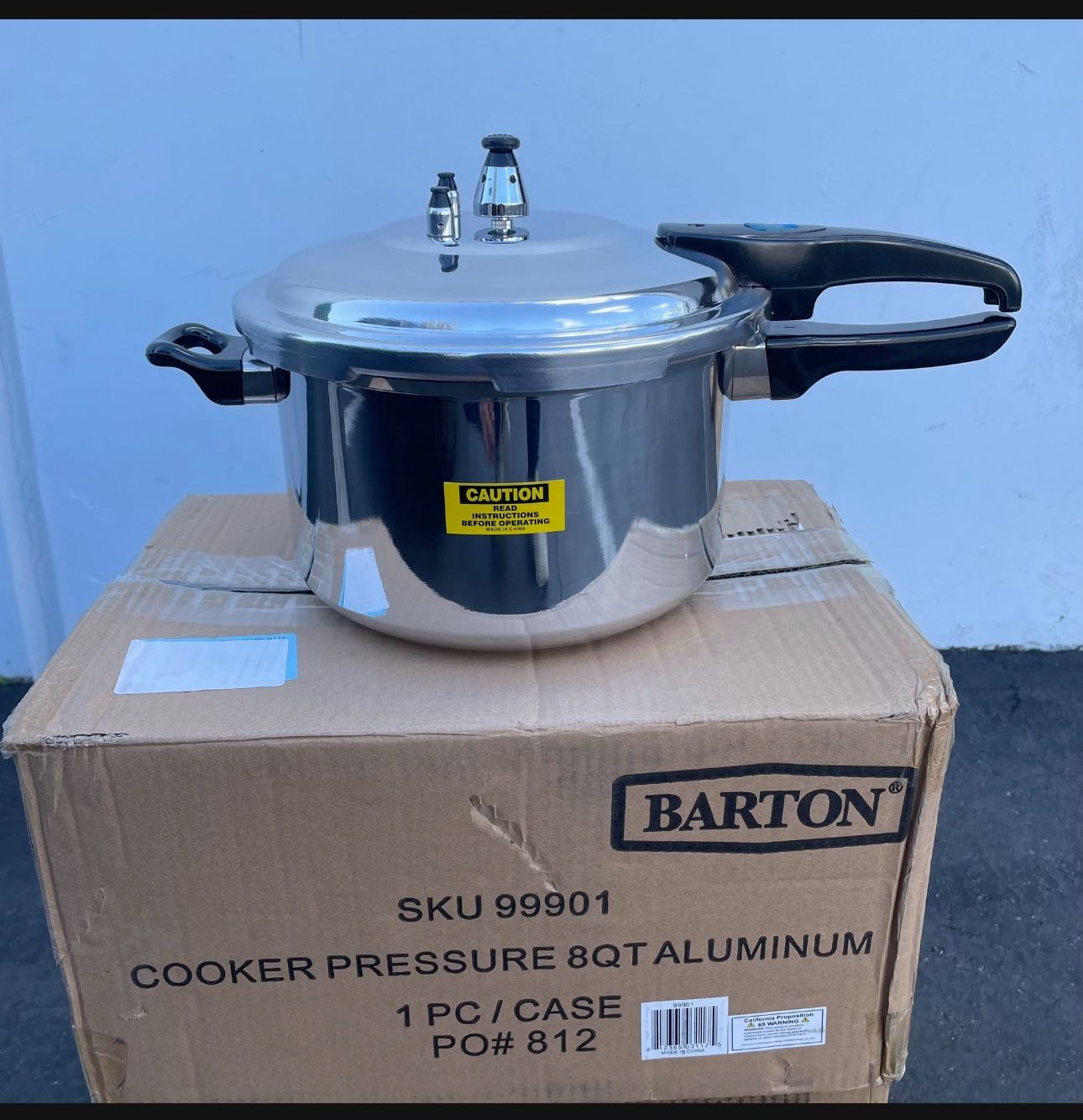 Barton 8 Quart Pressure Cooker Stovetop Canner Aluminum Canning Fast Cooking Pot SKU: 99901