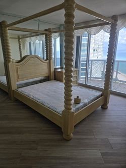 King Four-Poster Canopy Bed Frame