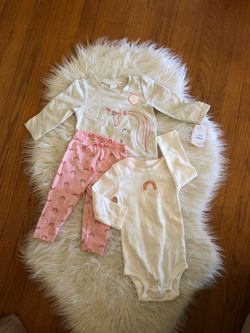 Unicorn and rainbow outfit 12 mths