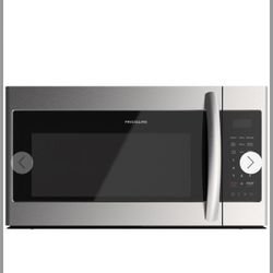 New Frigidaire 30” 1.8 Cuft Stainless Steel Over The Range Microwave. 100 Cooking Watts
